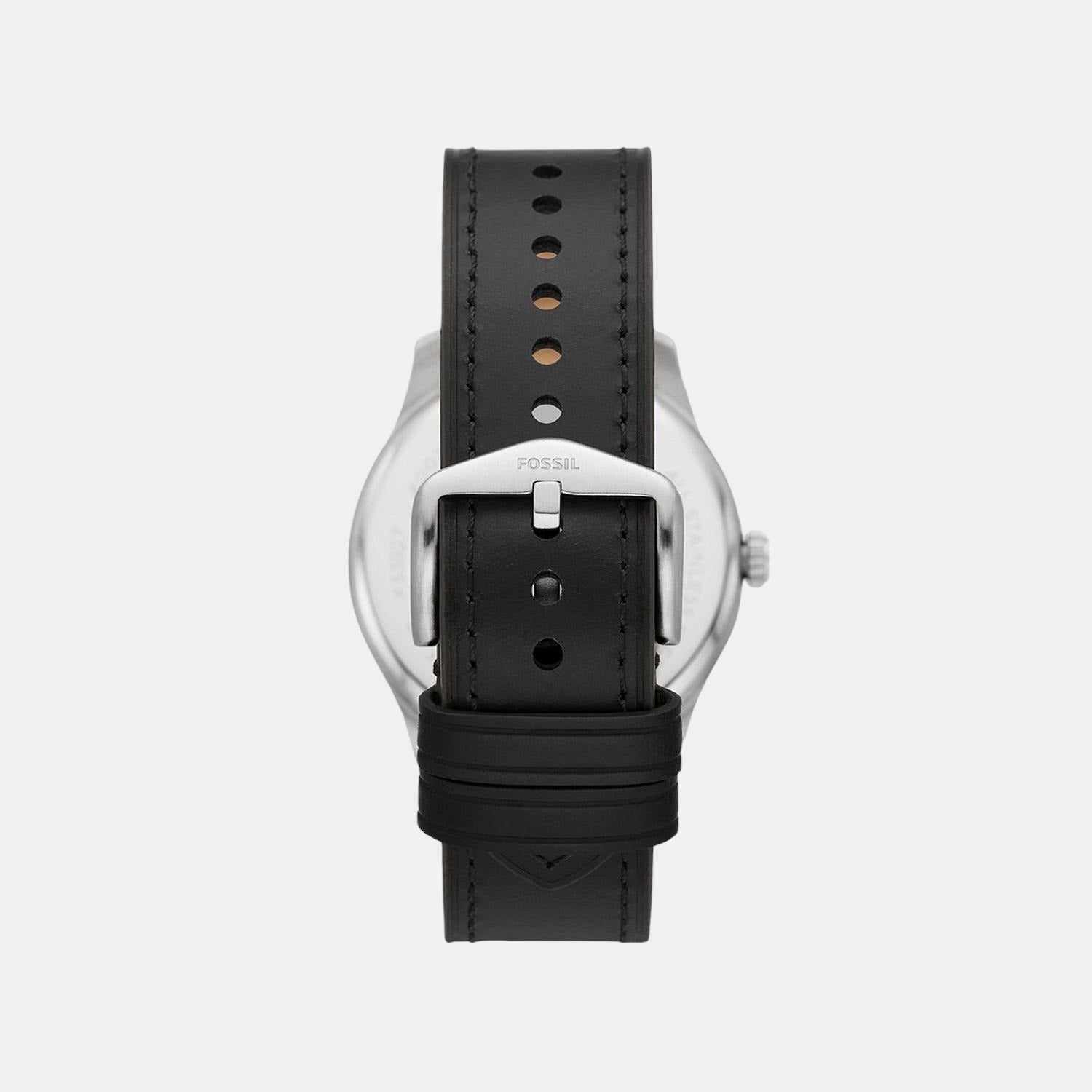 Dayliner Men Quartz Black Dial Analog Leather Watch FS5926