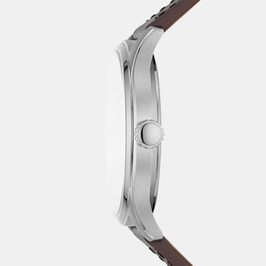Dayliner Men Quartz Cream Dial Analog Leather Watch FS5927