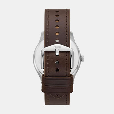 Dayliner Men Quartz Cream Dial Analog Leather Watch FS5927