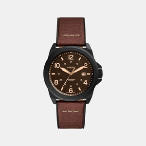 Bronson Men Quartz Black Dial Analog Leather Watch FS5938