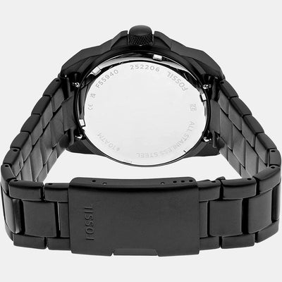 Bronson Men Quartz Black Dial Analog Stainless Steel Watch FS5940
