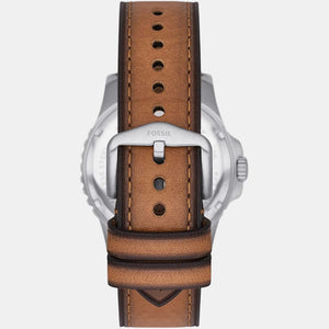 Fossil Blue Dive Men Quartz Green Dial Analog Leather Watch FS5946