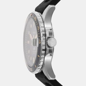Fossil Blue Dive Men Quartz Black Dial Analog Silicone Watch FS5947