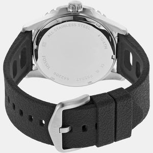 Fossil Blue Dive Men Quartz Black Dial Analog Silicone Watch FS5947