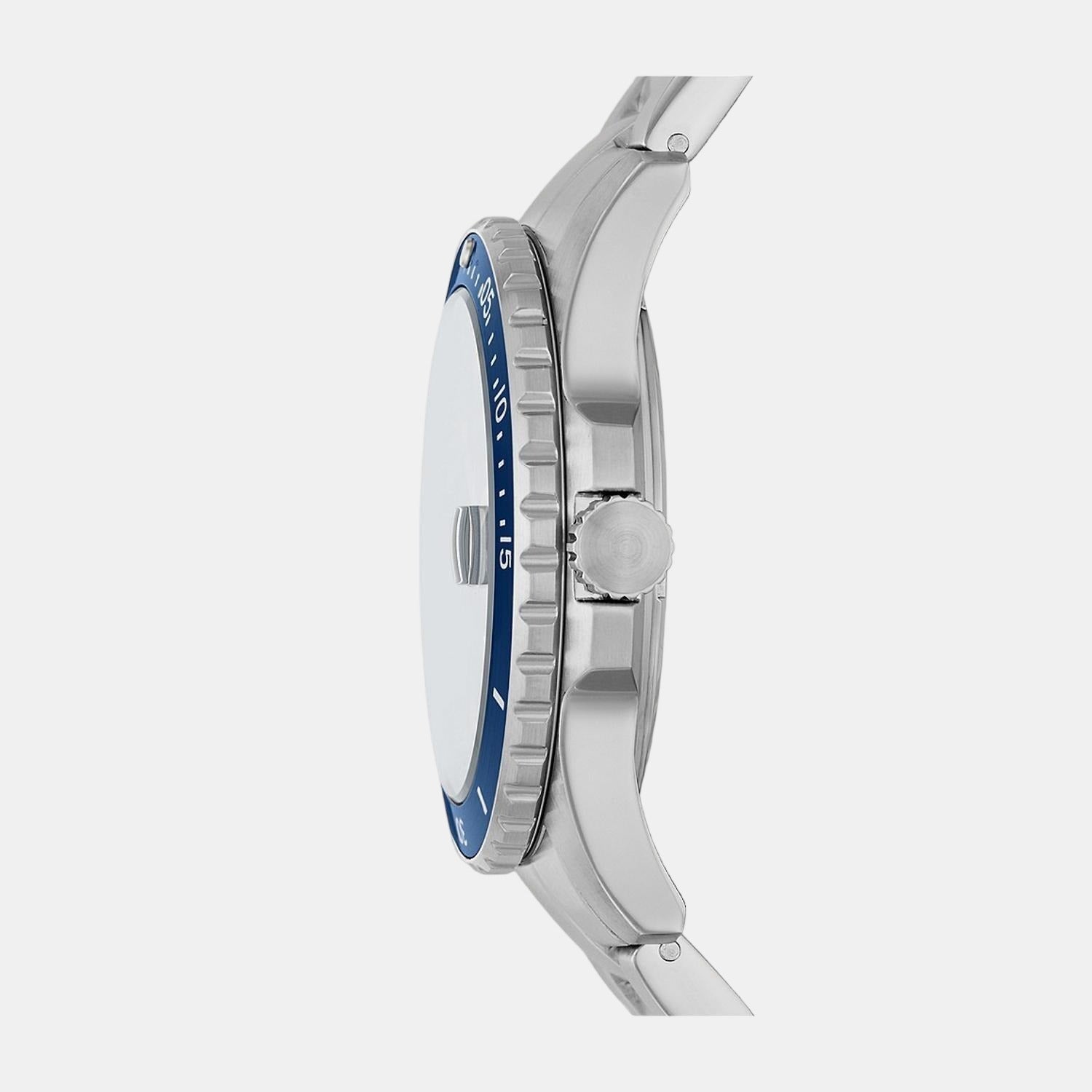 Fossil Blue Dive Men Quartz Blue Dial Analog Stainless Steel Watch FS5949
