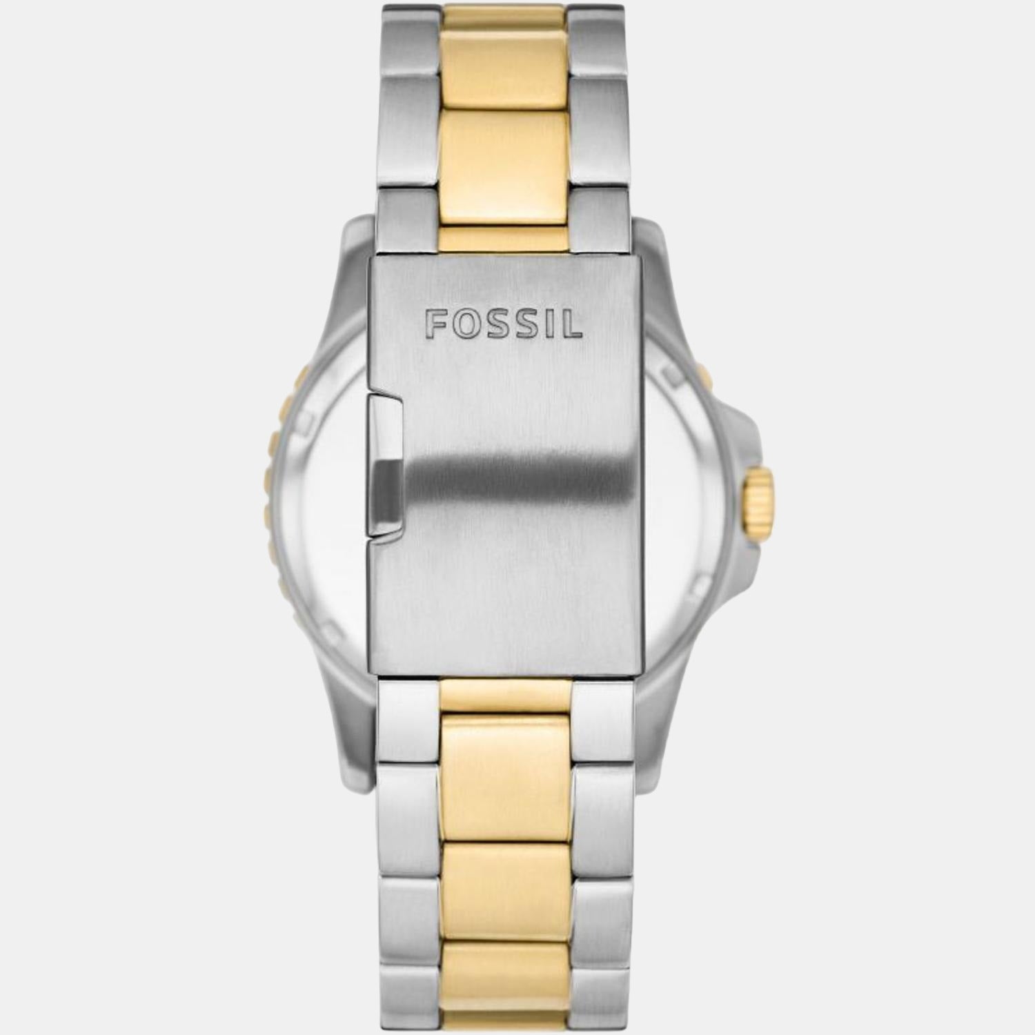 Fossil Blue Dive Men Quartz Black Dial Analog Stainless Steel Watch FS5951