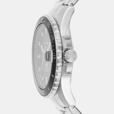 Fossil Blue Dive Men Quartz Silver Dial Analog Stainless Steel Watch FS5952