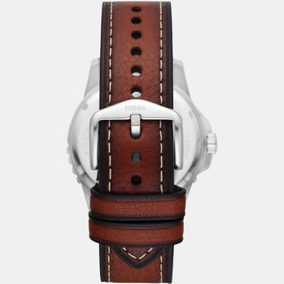 Fossil Blue Dive Men Quartz Green Dial Analog Leather Watch FS5961