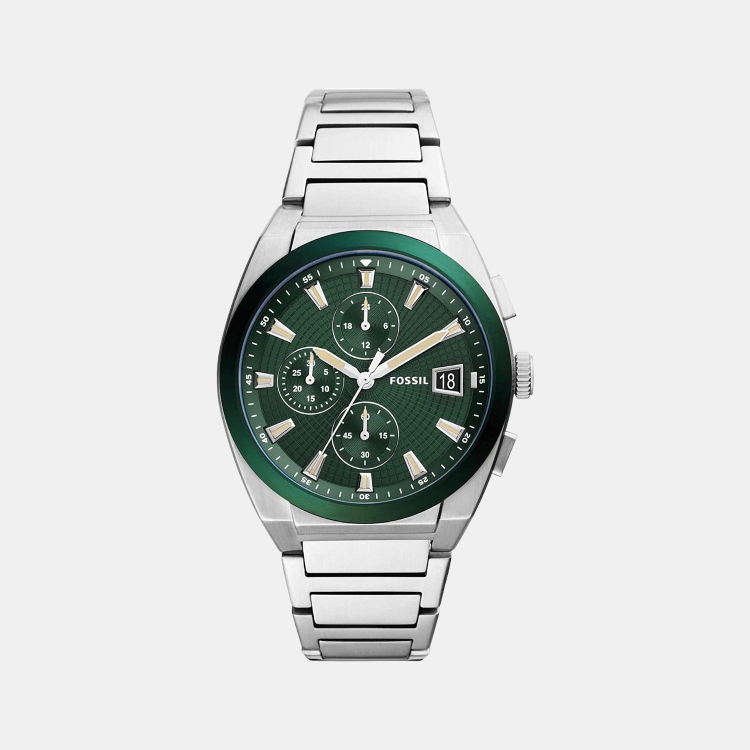 Everett Men Quartz Silver Dial Chronograph Stainless Steel Watch FS5964