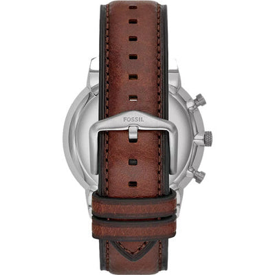 Fossil Neutra Rose Gold & Brown Strap 44 MM Watch for Men