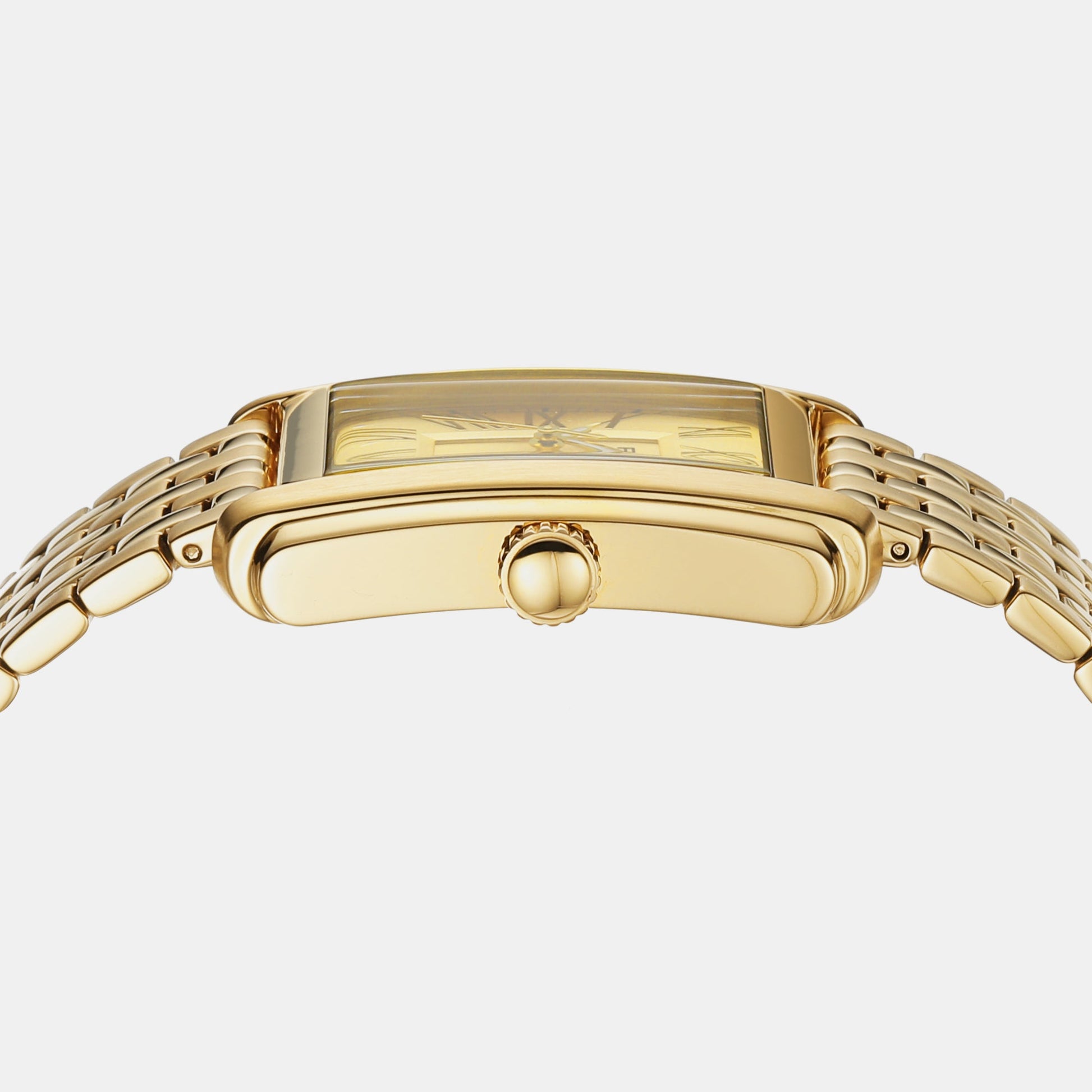 Carraway Men Quartz Gold Dial Analog Stainless Steel Watch FS6009