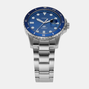 Fossil Blue Dive Men Quartz Blue Dial Analog Stainless Steel Watch FS6029