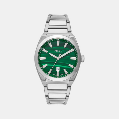 Everett Men Quartz Green Dial Analog Stainless Steel Watch FS6056