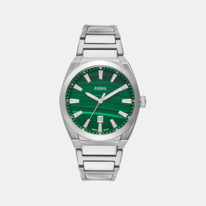 Everett Men Quartz Green Dial Analog Stainless Steel Watch FS6056
