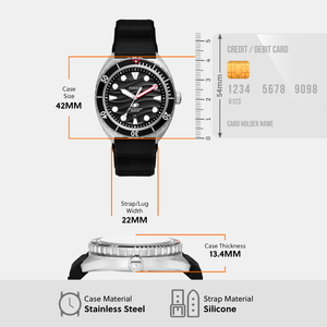Breaker Men Quartz Black Dial Analog Silicone Watch FS6062