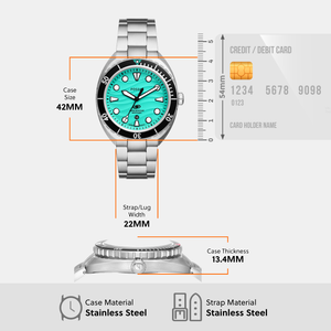 Breaker Men Green Dial Analog Stainless Steel Watch FS6066