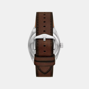 Everett Men Quartz Cream Dial Analog Leather Watch FS6071