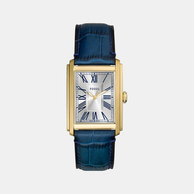 Carraway Men Quartz Silver Dial Analog Leather Watch FS6076