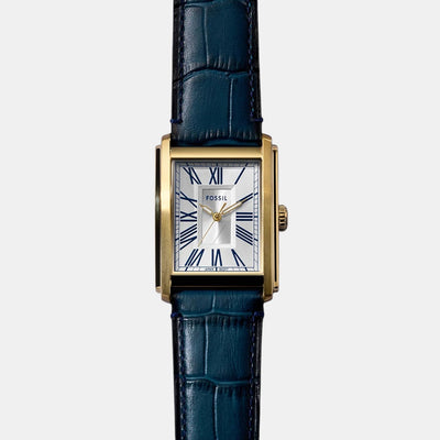 Carraway Men Quartz Silver Dial Analog Leather Watch FS6076