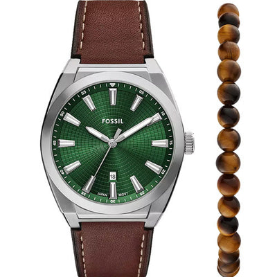 Fossil Everett Green Dial Men 42mm FS6080SET