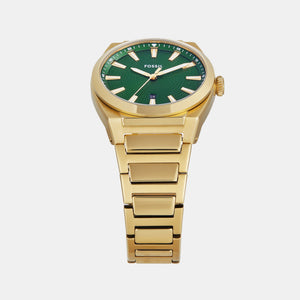 Everett Men Quartz Green Dial Analog Stainless Steel Watch FS6090