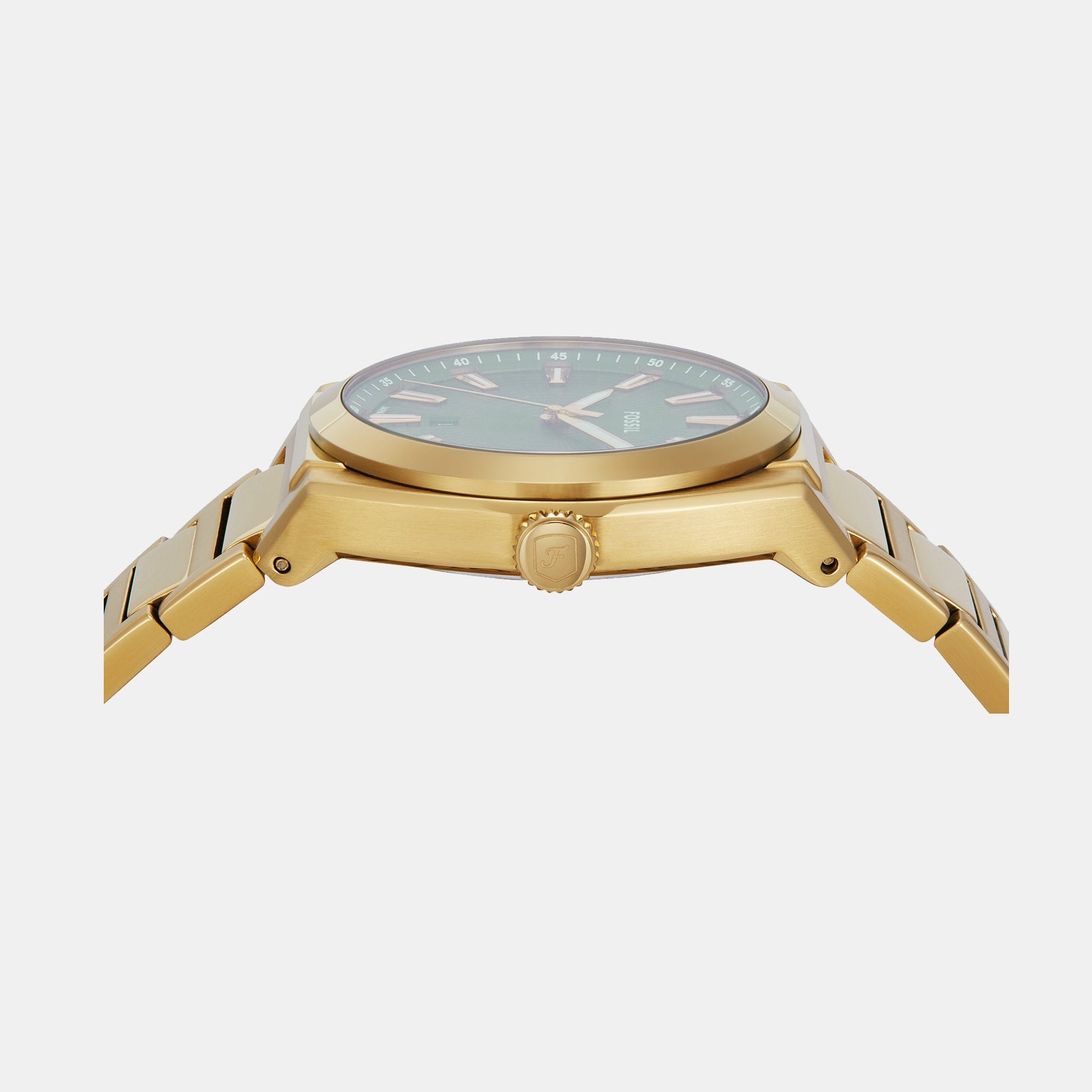 Everett Men Quartz Green Dial Analog Stainless Steel Watch FS6090