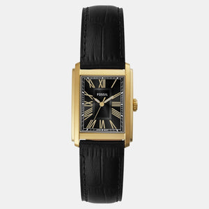Carraway Men Quartz Black Dial Analog Leather Watch FS6091