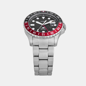 Fossil Blue GMT Men Black Dial Analog Stainless Steel Watch FS6092