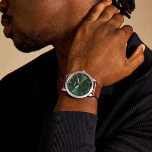 Fossil Minimalist Green Dial Men 44mm FS6094