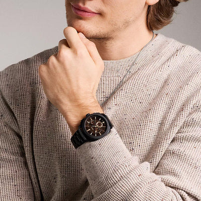Fossil Machine Black Dial Men 44mm FS6097