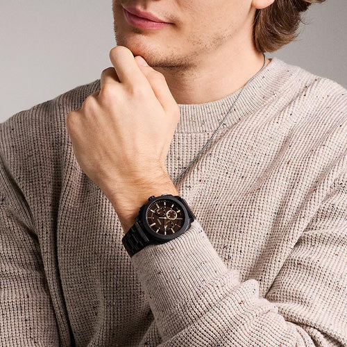 Fossil Machine Black Dial Men 44mm FS6097