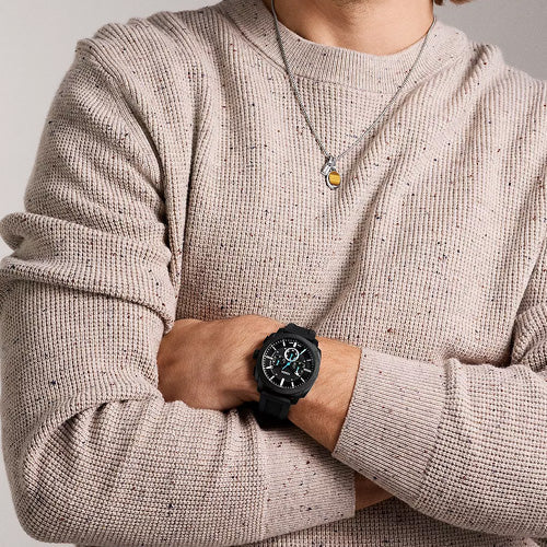 Fossil Machine Black Dial Men 44mm FS6099