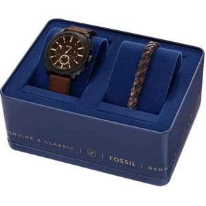Fossil Machine Black Dial Men 44mm FS6102SET