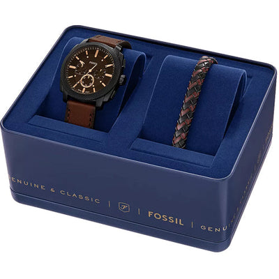 Fossil Machine Black Dial Men 44mm FS6102SET
