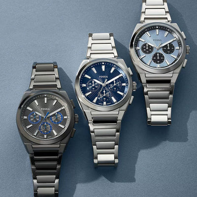 Fossil Everett Blue Dial Men 44mm FS6104