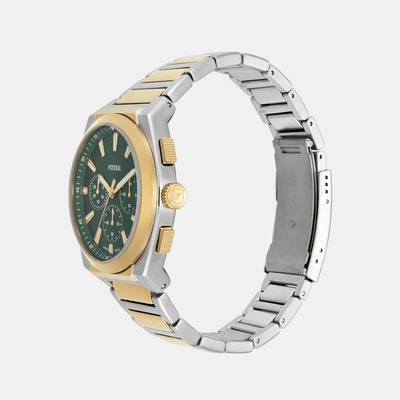 Everett Men Quartz Green Dial Chronograph Stainless Steel Watch FS6106