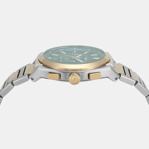 Everett Men Quartz Green Dial Chronograph Stainless Steel Watch FS6106