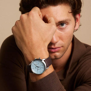 Fossil Neutra Ice Blue Dial Men 44mm FS6109