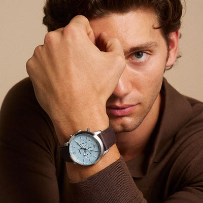 Fossil Neutra Ice Blue Dial Men 44mm FS6109