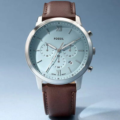 Fossil Neutra Ice Blue Dial Men 44mm FS6109