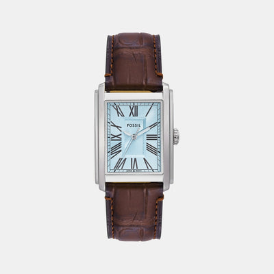 Carraway Men Quartz Blue Dial Analog Leather Watch FS6110