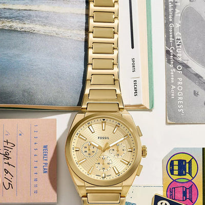 Fossil Everett Gold Dial Men 44mm FS6119
