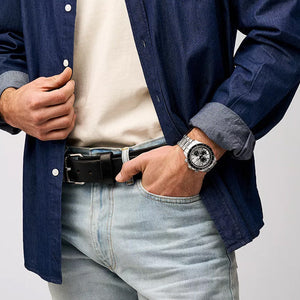 Fossil Autocross Silver Dial Men 42mm FS6124
