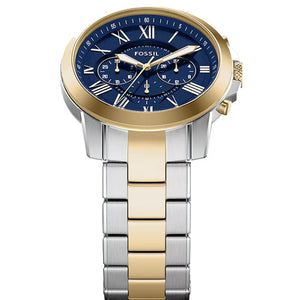 Fossil Grant Chronograph Blue Dial Men 44mm FS6132