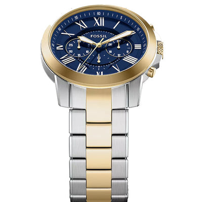Fossil Grant Chronograph Blue Dial Men 44mm FS6132