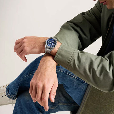 Fossil Pearson Multifunction Blue Dial Men 42mm FS6134