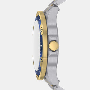 Garrett Men Quartz Blue Dial Multi-Function Stainless Steel Watch FS6146