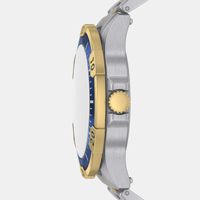 Garrett Men Quartz Blue Dial Multi-Function Stainless Steel Watch FS6146
