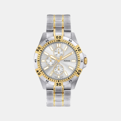 Garrett Men Quartz Silver Dial Multi-Function Stainless Steel Watch FS6148