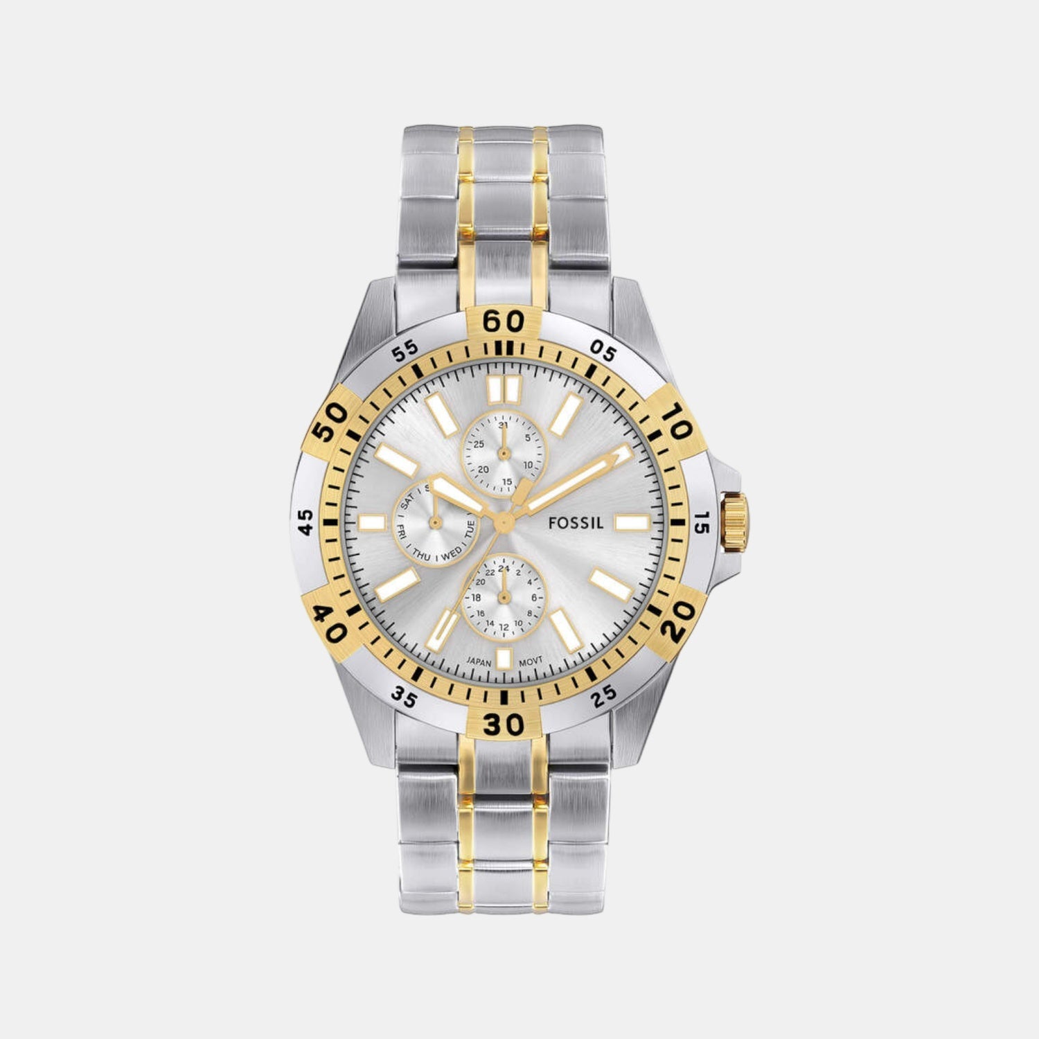 Garrett Men Quartz Silver Dial Multi-Function Stainless Steel Watch FS6148